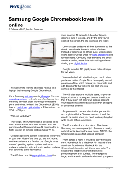 Samsung Google Chromebook loves life online