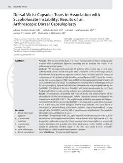 ISOLATED DORSAL CAPSULE TEAR