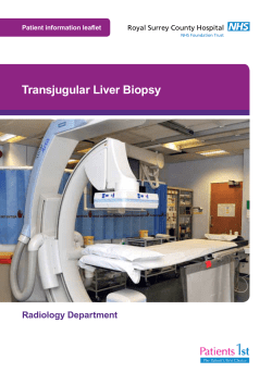 Transjugular Liver Biopsy - Royal Surrey