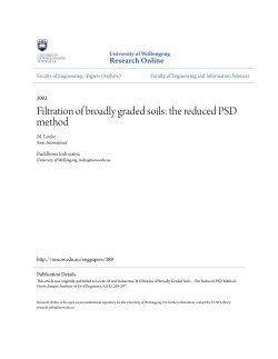 Filtration of broadly graded soils: the reduced