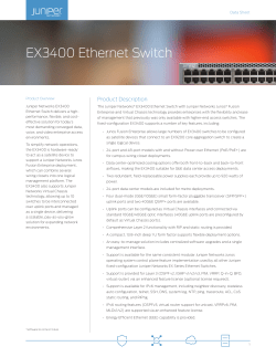 EX3400 Ethernet Switch