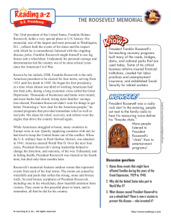 THE ROOSEVELT MEMORIAL