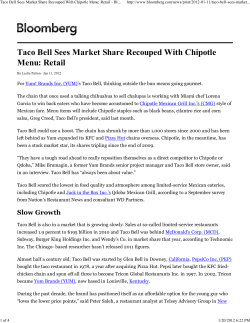 Taco Bell Sees Market Share Recouped With Chipotle Menu: Retail