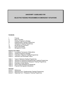 selective feeding emergencies