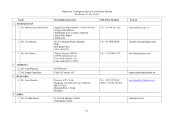Attachment A List of participants