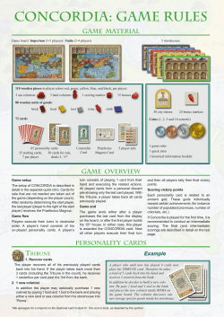 Concordia: GAME RULES
