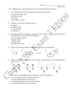 name page 1 of 5 1-10. Multiple choice. Choose the best answer for