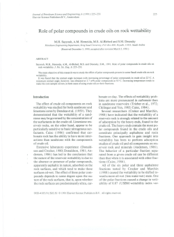 Role of polar compounds in crude oils on rock wettability