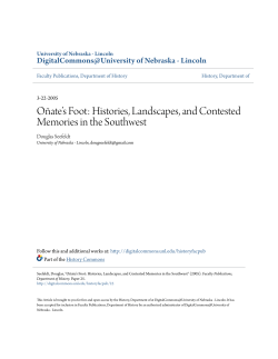 Histories, Landscapes, and Contested Memories in the Southwest