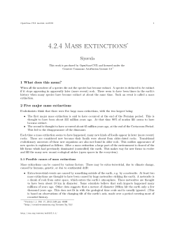 4.2.4 Mass extinctions