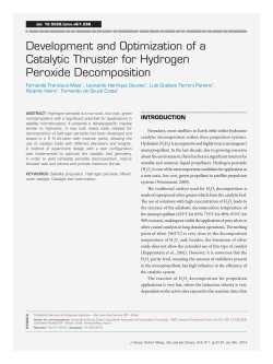 Development and Optimization of a Catalytic Thruster for Hydrogen