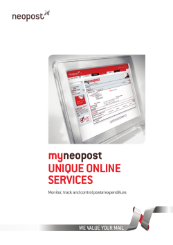 myneopost UNIQUE ONLINE SERVICES