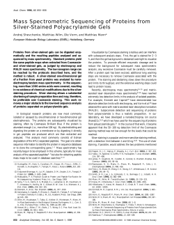 Mass Spectrometric Sequencing of Proteins from Silver