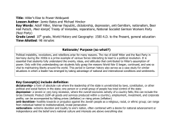 Title: Hitler`s Rise to Power-Webquest Lesson Author: Jamie Bates