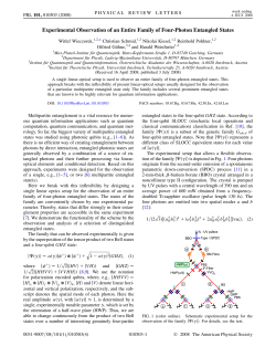 Experimental Observation of an Entire Family of Four