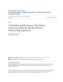 The Filipino American and Pacific Islander Women Professorship