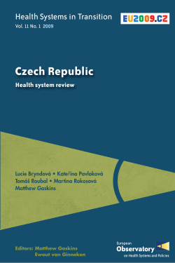 Czech Republic : Health System Review - WHO/Europe