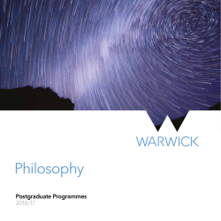 Philosophy - University of Warwick