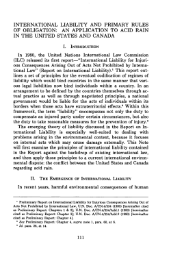 International Liability and Primary Rules of Obligation