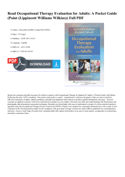 Read Occupational Therapy Evaluation for Adults: A