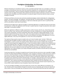 Prestigious Scholarships: An Overview