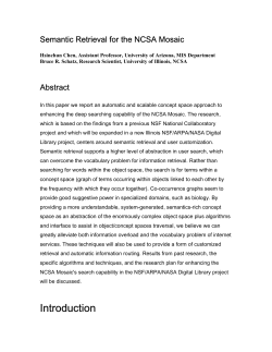 Semantic Retrieval for the NCSA Mosaic