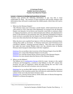 Survival in Sarajevo, Exhibit Project, Teacher Fact Sheet