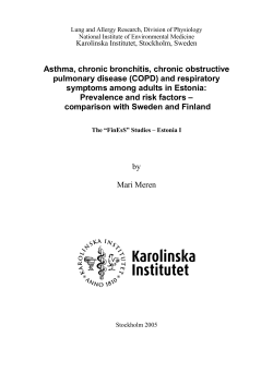 Asthma, chronic Bronchitis, chronic obstructive