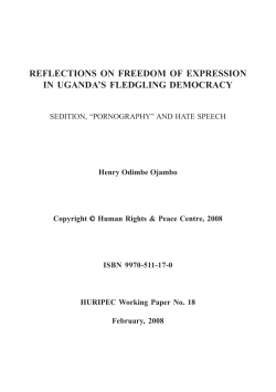 Sedition, `Pornography` and Hate Speech.
