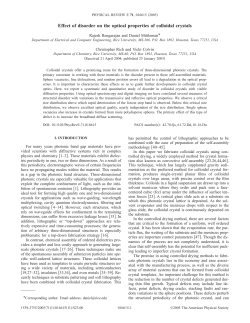 Effect of disorder on the optical properties of