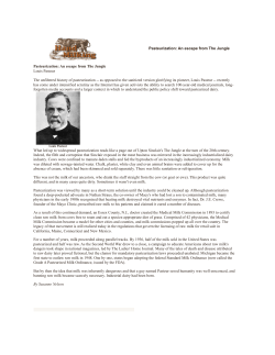 Pasteurization- An escape from The Jungle