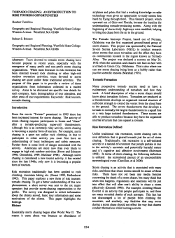 tornado chasing - Northern Research Station