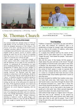 17.03.2013 - The Fifth Sunday of Lent