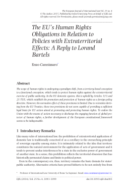 The EU`s Human Rights Obligations in Relation