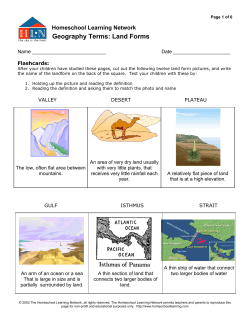 Geography Terms: Land Forms - Homeschool Learning Network
