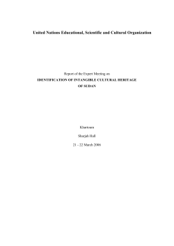 Identification of Intangible Cultural Heritage