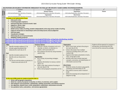 2013-2014 Curriculum Pacing Guide- Fifth Grade