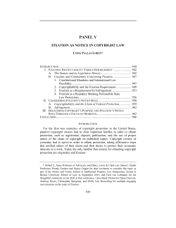 Fixation as Notice in Copyright Law