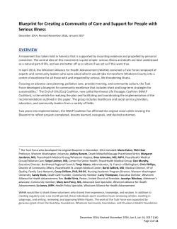 Blueprint for Creating a Community of Care and Support for People