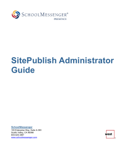 SitePublish Administrator Guide