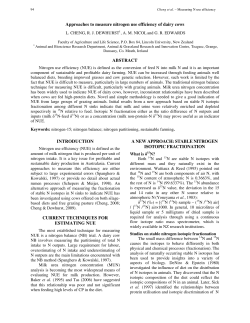 Approaches to measure nitrogen use efficiency of dairy