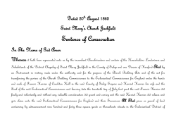 Sentence of Consecration