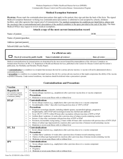 Medical Exemption Statement Attach a copy of the most