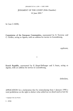 JUDGMENT OF THE COURT (Fifth Chamber) 14 June 2001