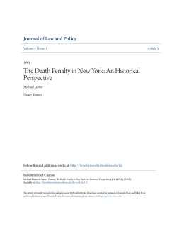 The Death Penalty in New York: An Historical