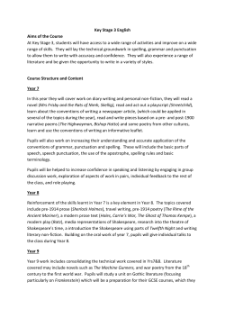 Key Stage 3 English - Fulston Manor School