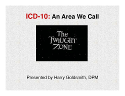 ICD-10: An Area We Call