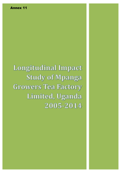 Longitudinal Impact Study of Mpanga Growers Tea Factory Limited