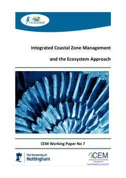 Integrated Coastal Zone Management and the Ecosystem Approach