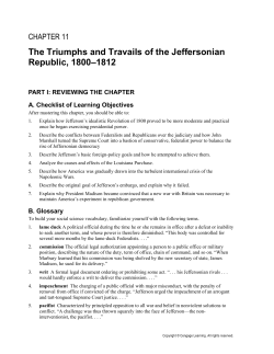 The Triumphs and Travails of the Jeffersonian Republic